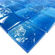 Giorbello Starlight Ocean Whisper 6 In X 6 In X 8mm Glowing Wall And Pool Glass Mosaic Tile Sample 1 Each