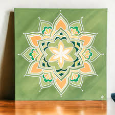 Acrylic Painting Of A Lotus Flower