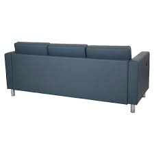 Blue Faux Leather 3 Seater Lawson Sofa