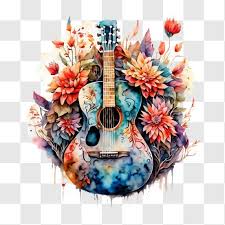 Abstract Artwork With Guitar