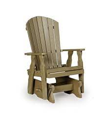 Amish Fan Back Glider Chair From