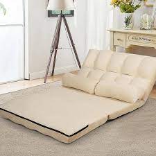 Twin Suede Foldable Floor Sofa Bed