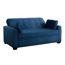 Navy Blue Polyester Queen Size Sofa Bed