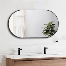 Horizontal Oval Mirror On