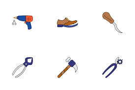 4 Cobbler Man Colored Outline Icons