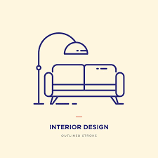 Interior Design Line Icon Logo Design