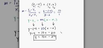 Equation Of A Line Given 2 Points