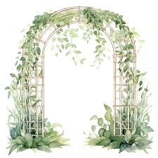 Garden Trellis Arch With Woven Accents