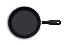 Realistic Empty Frying Pan Icon In Top
