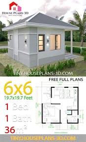 House Plans 6x6 With One Bedrooms Gable