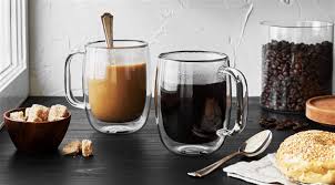 Double Wall Glass Coffee Mug Set