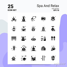 Relax Icon Set 100 Editable Eps 10