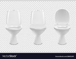 White Eramic Toilet Icon Set Vector Image