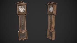3d Model Grandfather Clock Vr Ar