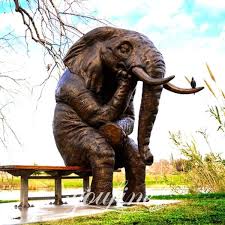 Elephant Metal Animal Sculpture Art