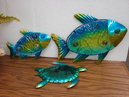 Glass Marbles Wall Decor Art Sea Turtle