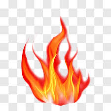 Fire Flame Icon On Black Background