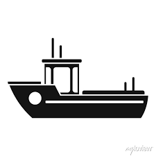 Fish Boat Icon Simple Ilration Of