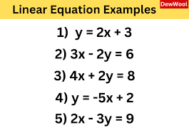 5 Examples Of Linear Equations Dewwool