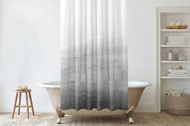 Grey Black And White Shower Curtain