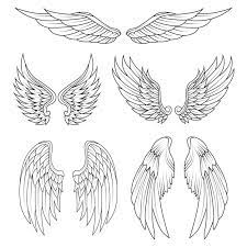 Black White Wings Icon Set Angel Wings