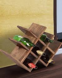 Ikiriya Wood Wine Rack For 8 Bottles