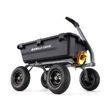 Gorilla Carts Gor1400 Com Heavy Duty Steel Utility Cart With Removable