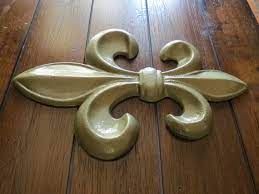 Fleur De Lis Wall Decor Antique Gold