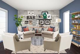 3d Rendering Den Lounge Basement Sports