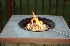 Deck With A Diy Gas Fire Pit