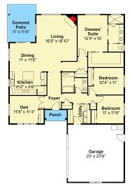 One Story House Plan With Courtyard