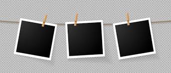 Realistic Detailed Photo Icon Template Set