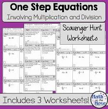 50 One Step Equations Worksheet Pdf