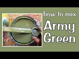Olive Green Metallic Paint Mixing
