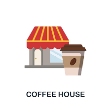 Creative Coffee House Icon Ilration