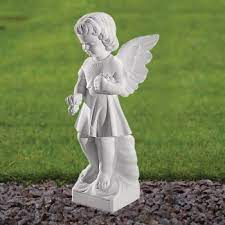 Angel 50cm Marble Resin Garden Statue