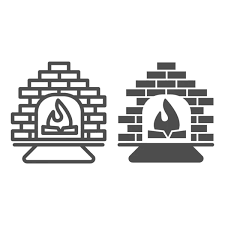 100 000 Fireplace Flat Icon Vector