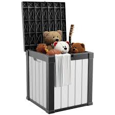 Black Resin Outdoor Storage Deck Box