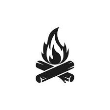Camp Fire Icon Bonfire Burning On