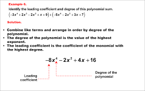 Math Example Polynomial Concepts