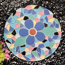 Colorful Courtyard Stepping Stone