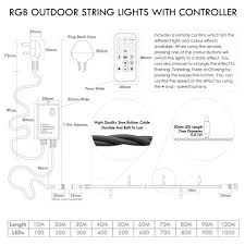 Rgb Outdoor String Lights With