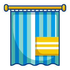 Shower Curtain Clipart Vector Art And