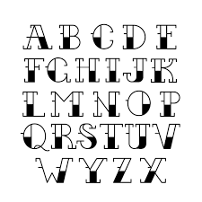 Traditional Tattoo Alphabet Vector Font