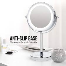 Ovente Lighted Tabletop Makeup Mirror 6 Inch Dual Sided 1x 7x
