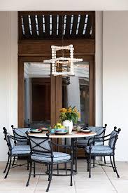 Black Wrought Iron Outdoor Dining Table