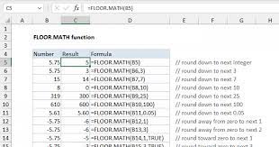 Excel Floor Math Function Exceljet