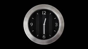 Isolated Wall Clock Stock Footage