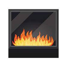 Cozy Fireplace Vector Art Icons And