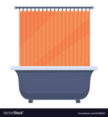 Shower Curtain Spa Icon Cartoon Style